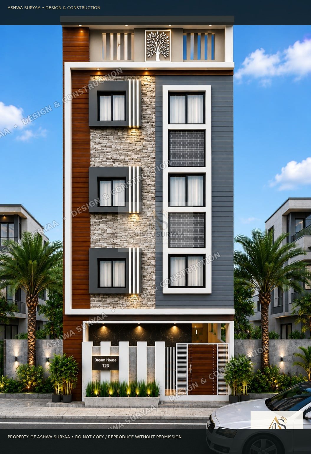 Multi-storey residential design visualization