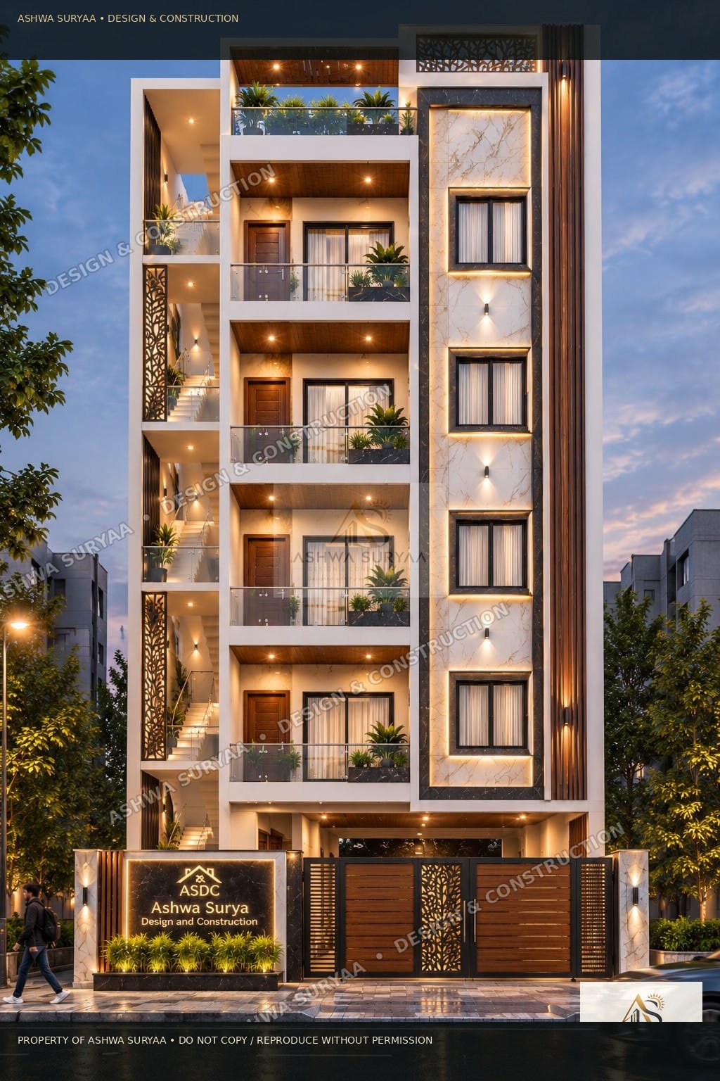 Multi-storey residence visualization